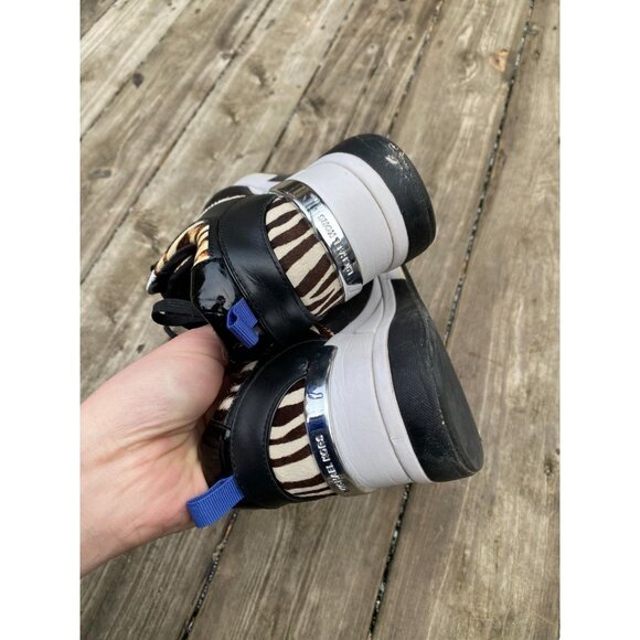 Michael Kors Women's Georgie Platform Sneakers - Black White Size 8.5 W 7 M - Picture 7 of 9